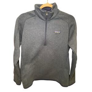 Patagonia Women's Better Sweater 1/4-Zip Fleece Heathered Navy Blue Women Medium